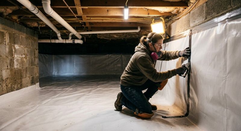 Crawlspace Waterproofing in Iron Station, NC